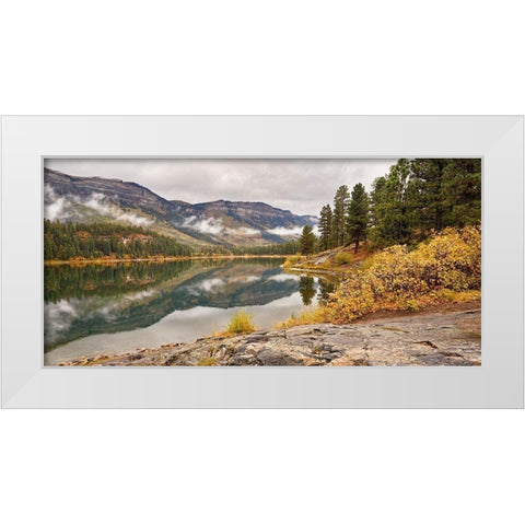 Mountain Mist I  White Modern Wood Framed Art Print by Robertson, Leda