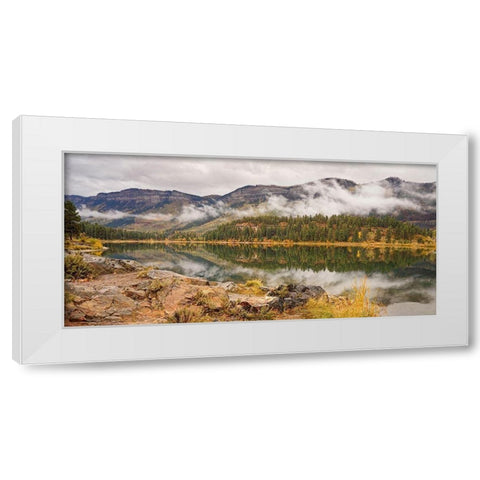 Mountain Mist II   White Modern Wood Framed Art Print by Robertson, Leda