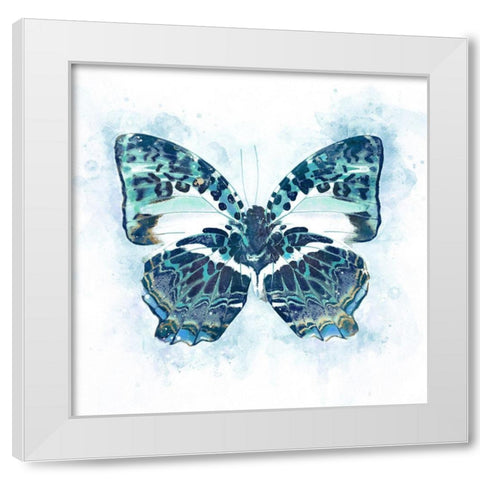 Wings of Color White Modern Wood Framed Art Print by Robertson, Leda