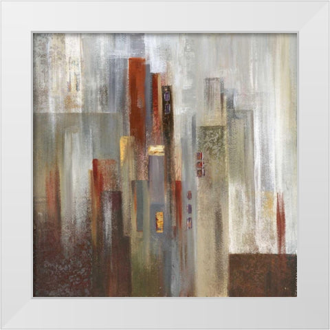 City Horizon  White Modern Wood Framed Art Print by Mravyan, Valeria
