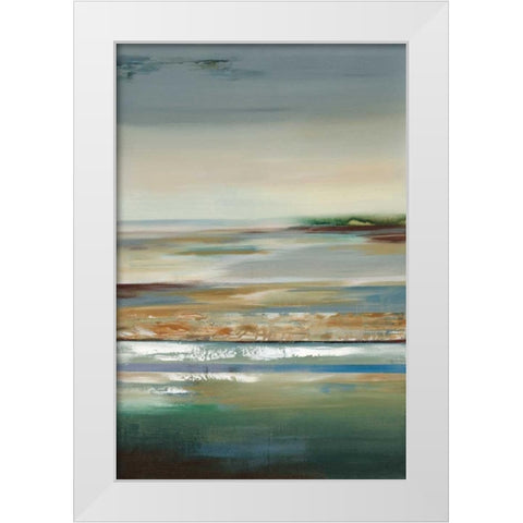 Swept Away White Modern Wood Framed Art Print by Lera