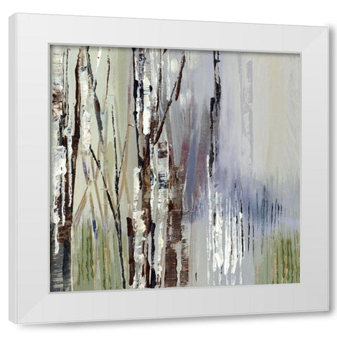 Purple Rain I White Modern Wood Framed Art Print by Lera