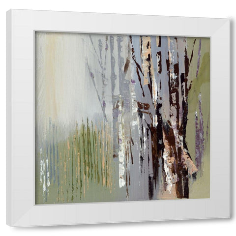 Purple Rain II White Modern Wood Framed Art Print by Lera