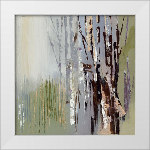 Purple Rain II White Modern Wood Framed Art Print by Lera