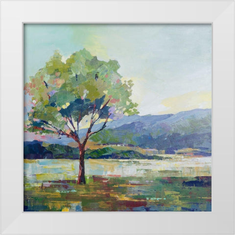 Solitude White Modern Wood Framed Art Print by Mravyan, Valeria