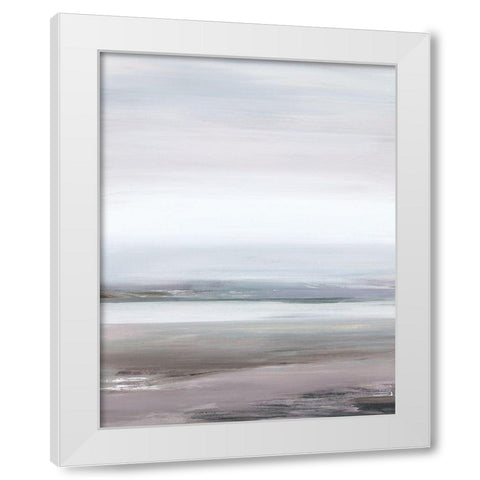 Neutral Seascape I White Modern Wood Framed Art Print by Lera