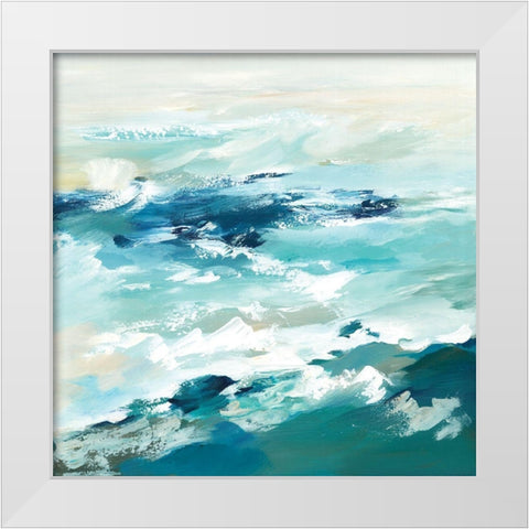 Ripple in the Sea I White Modern Wood Framed Art Print by Mravyan, Valeria