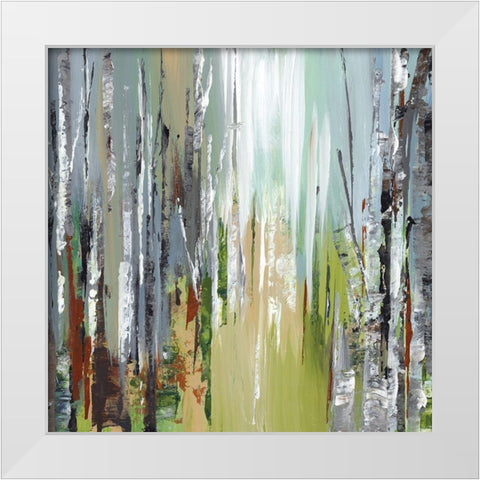 Woodland Pathway I White Modern Wood Framed Art Print by Mravyan, Valeria