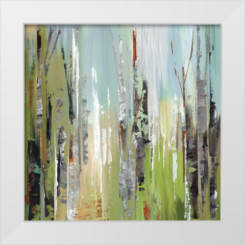 Woodland Pathway II White Modern Wood Framed Art Print by Mravyan, Valeria