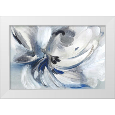 Blue Flower I White Modern Wood Framed Art Print by Mravyan, Valeria