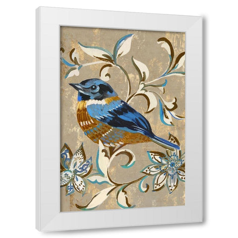Tweet II White Modern Wood Framed Art Print by Mravyan, Valerie
