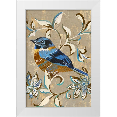 Tweet II White Modern Wood Framed Art Print by Mravyan, Valerie