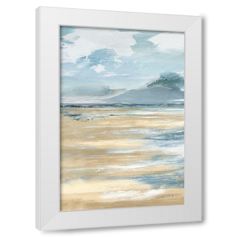 Beach Stop I  White Modern Wood Framed Art Print by Lera
