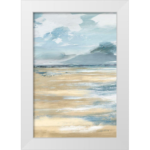 Beach Stop I  White Modern Wood Framed Art Print by Lera