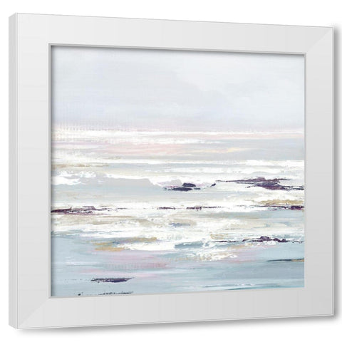 Purple Tides I White Modern Wood Framed Art Print by Mravyan, Valeria
