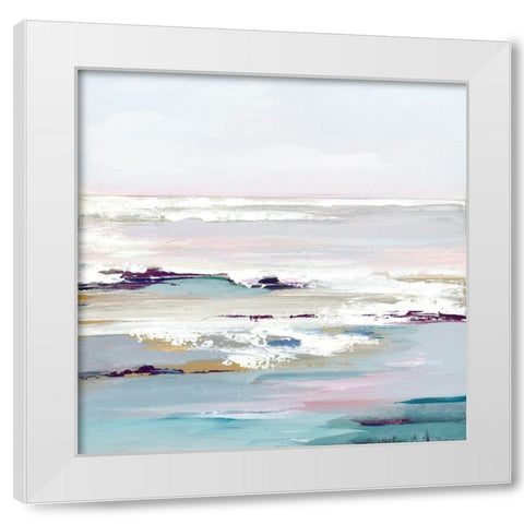 Purple Tides II White Modern Wood Framed Art Print by Mravyan, Valeria