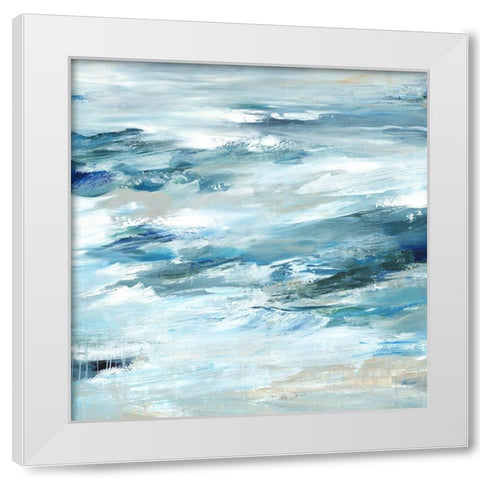 Impacted White Modern Wood Framed Art Print by Lera