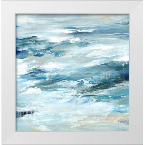Impacted White Modern Wood Framed Art Print by Lera