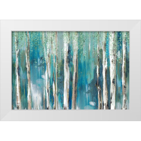 Cerulean Forest I White Modern Wood Framed Art Print by Mravyan, Lera
