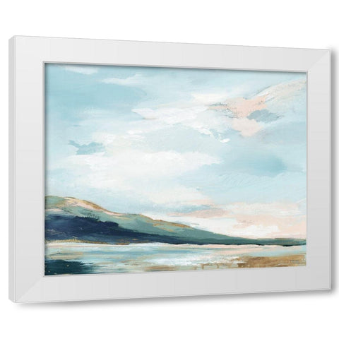 Timeless Sea Breath White Modern Wood Framed Art Print by Lera