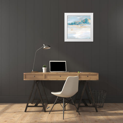 Finding Calmness White Modern Wood Framed Art Print by Lera