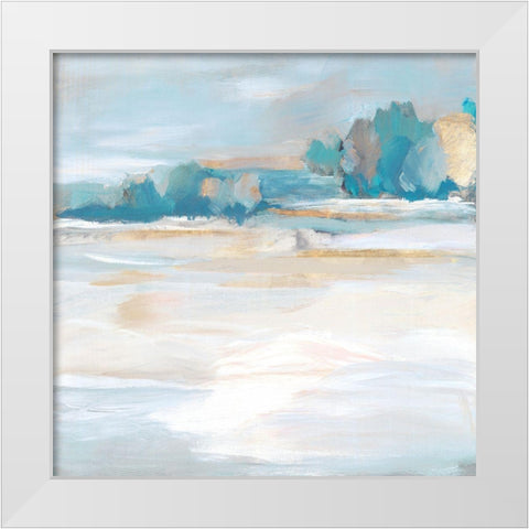 Finding Calmness White Modern Wood Framed Art Print by Lera
