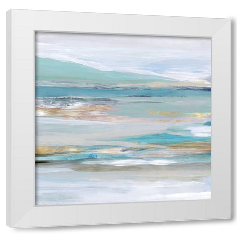 Tidal Flow I  White Modern Wood Framed Art Print by Lera