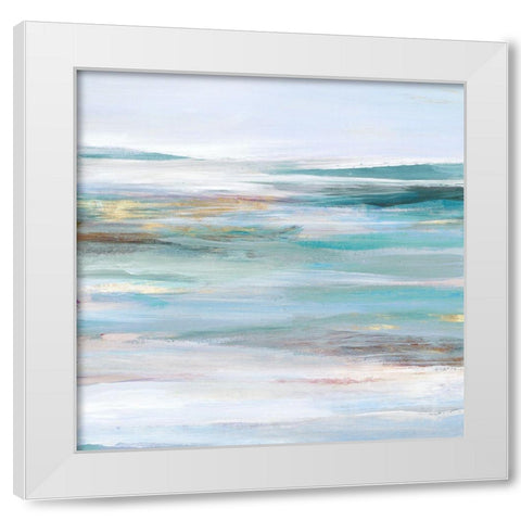 Tidal Flow II White Modern Wood Framed Art Print by Lera