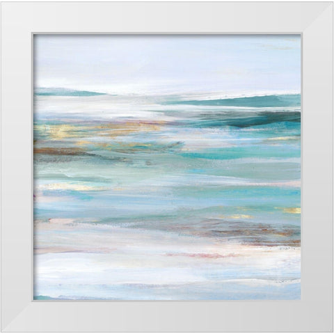 Tidal Flow II White Modern Wood Framed Art Print by Lera