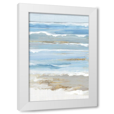 Golden Soft Birch White Modern Wood Framed Art Print by Lera