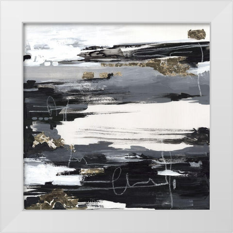 Calm Noise  White Modern Wood Framed Art Print by Lera