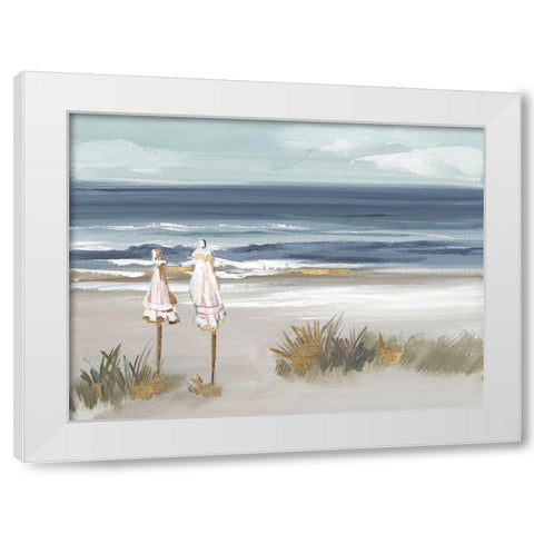 Summer Vacation I White Modern Wood Framed Art Print by Lera