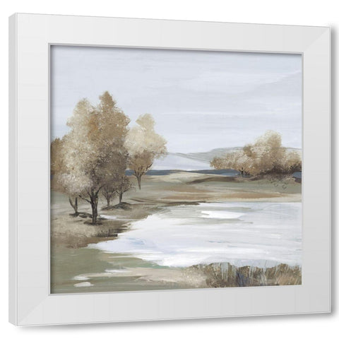 Quiet Serenity  White Modern Wood Framed Art Print by Lera