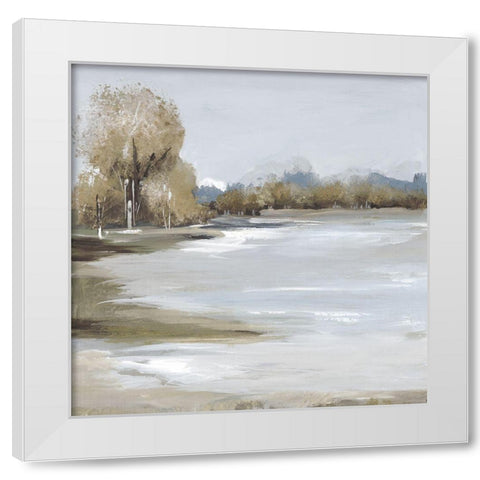 Tree Breeze  White Modern Wood Framed Art Print by Lera