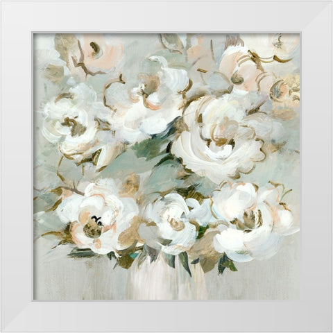 Timeless Bouquet I White Modern Wood Framed Art Print by Lera