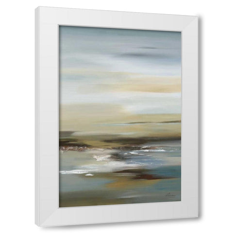 Serene I LTD. ED White Modern Wood Framed Art Print by Lena