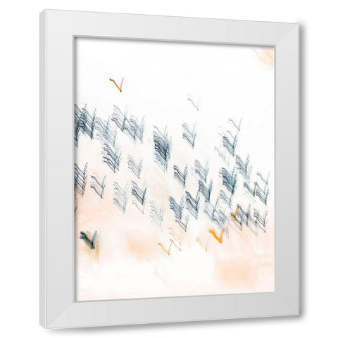 Brush Drag II White Modern Wood Framed Art Print by Mourier, Lily