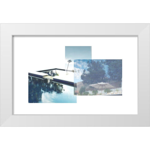Swimming Pool White Modern Wood Framed Art Print by Mourier, Lily