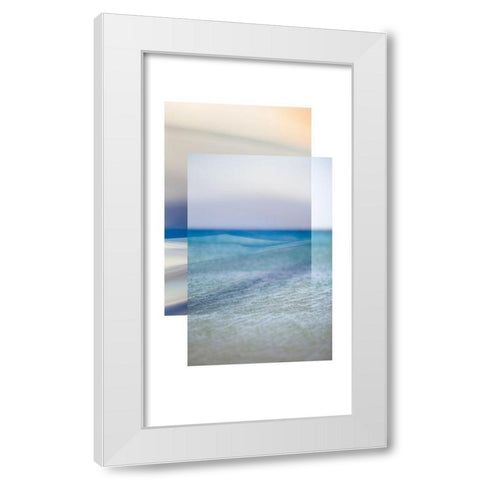Beach Contrast White Modern Wood Framed Art Print by Delva, Florence