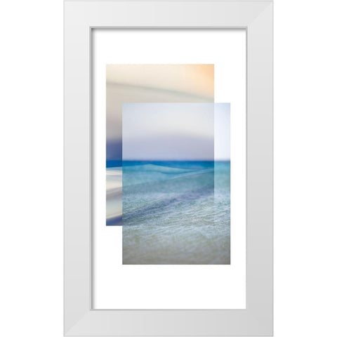 Beach Contrast White Modern Wood Framed Art Print by Delva, Florence