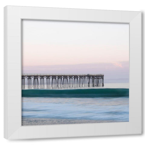 San Simeon  White Modern Wood Framed Art Print by Delva, Florence