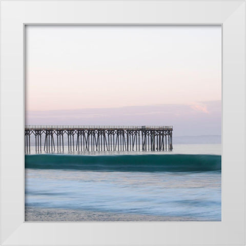 San Simeon  White Modern Wood Framed Art Print by Delva, Florence