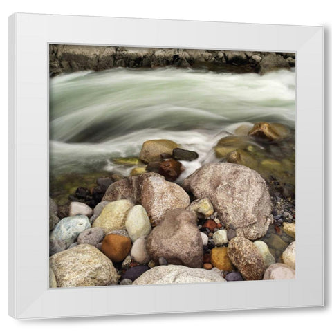 Rushing By White Modern Wood Framed Art Print by Levit, Keith