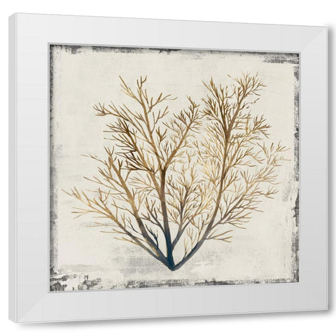Yellow Coral II White Modern Wood Framed Art Print by Lily K