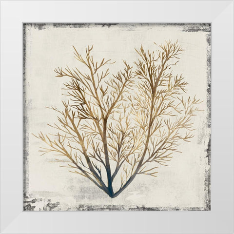 Yellow Coral II White Modern Wood Framed Art Print by Lily K