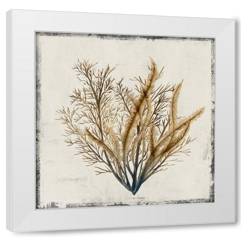 Yellow Coral III White Modern Wood Framed Art Print by Lily K