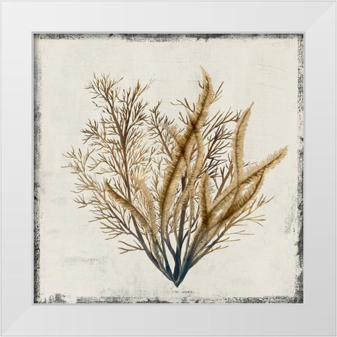Yellow Coral III White Modern Wood Framed Art Print by Lily K