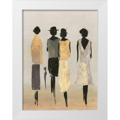 Fashionable Ladies II  White Modern Wood Framed Art Print by Lily K