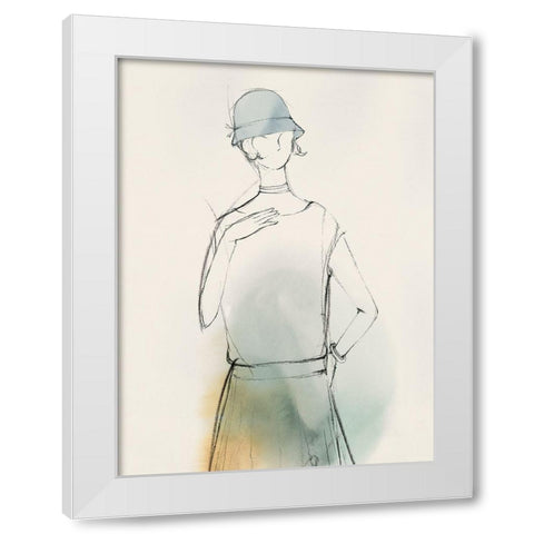 Fashion Girl I  White Modern Wood Framed Art Print by Lily K