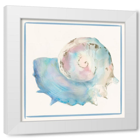 Seashell Serenade II White Modern Wood Framed Art Print by Lily K